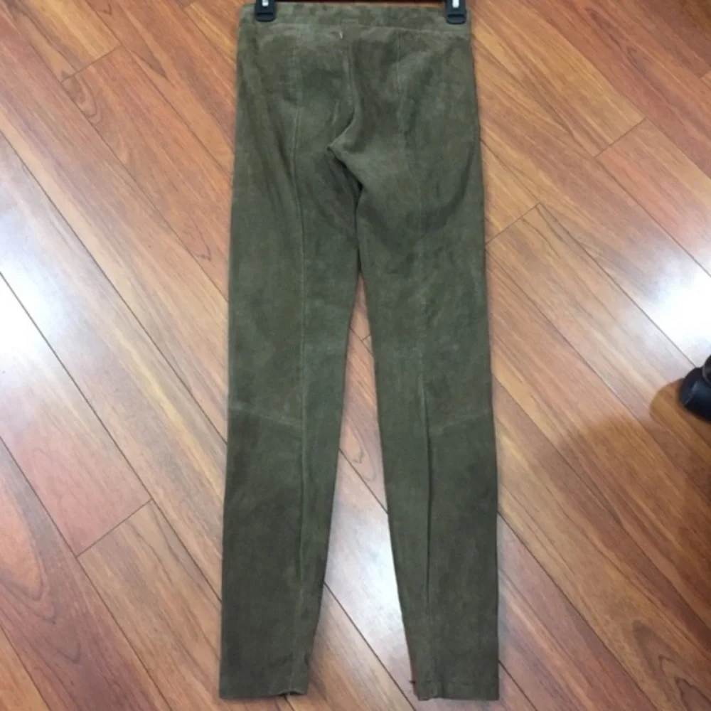 Vince 100% Lambskin Zip Leggings - Picture 3 of 8